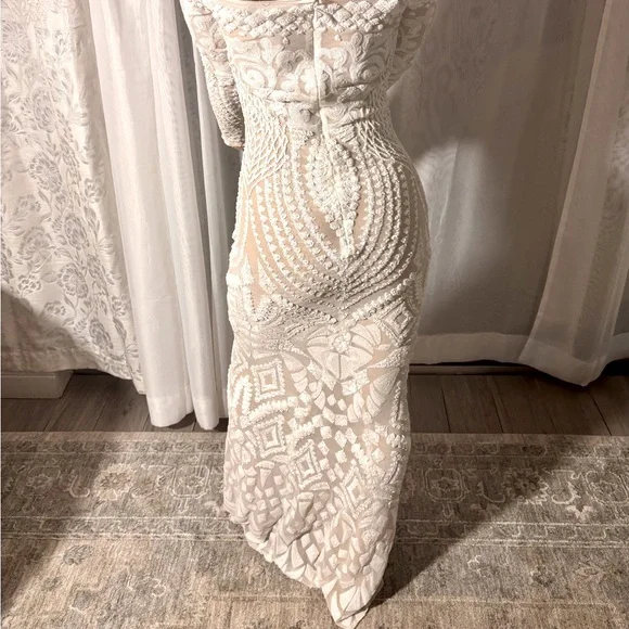 Nadine Merabi Arabella Dress in White - Picture 3 of 3